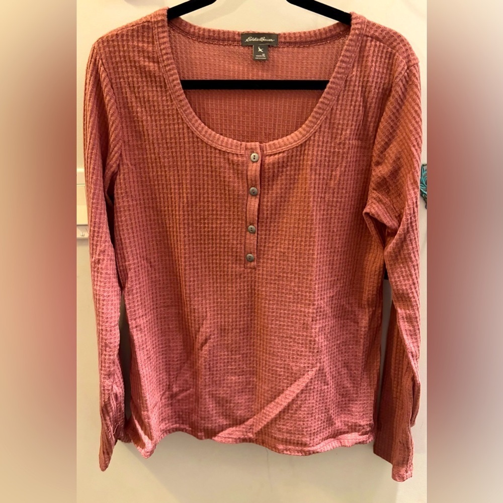 Eddie Bauer Women's Pink Long Sleeve Top